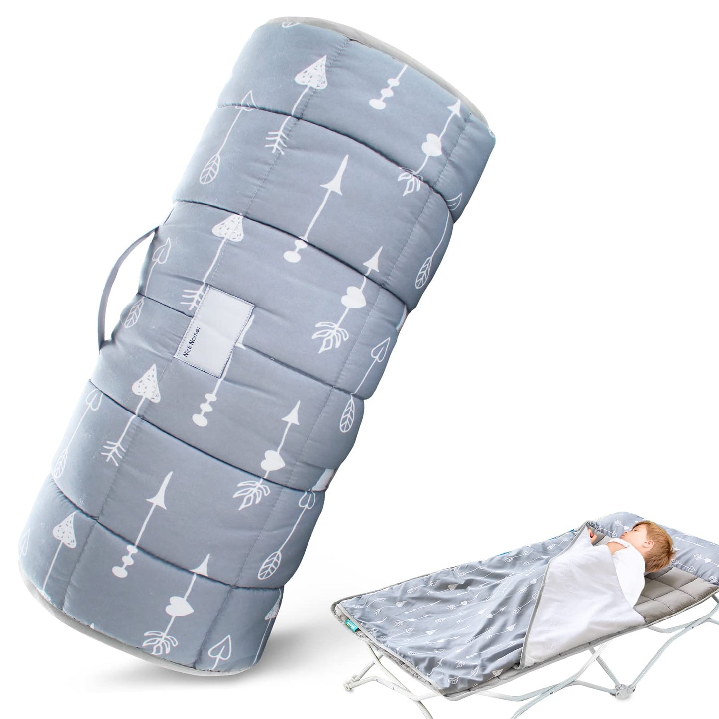 Nap Mat With Removeble Pillow And Fleece Blanket For Regalo My Cot/Joovy Travel Cot, Super Soft & Skin Friendly, Perfect Kids Sl