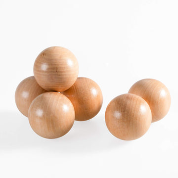 MERRYHEART 1.8 Inch Montessori Wooden Rainbow Balls, Colorful/Pastel/Natural Wooden Ball Toys for Toddler & Baby Grasping, Presc