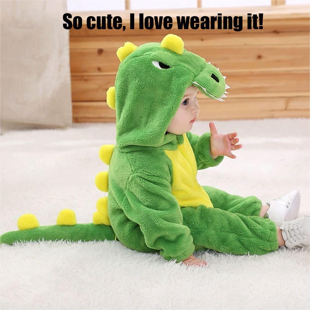 Abtshu Baby Light Green Dinosaur Costume Toddler Halloween Dress Up Outfit 3-4 Years