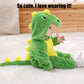 Abtshu Baby Light Green Dinosaur Costume Toddler Halloween Dress Up Outfit 6-12 Months