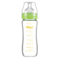 Matyz 8 Ounce Glass Baby Feeding Bottle With Nipple - Light And Slim, Easy To Hold And Clean - Food Grade Borosilicate Glass, Wi