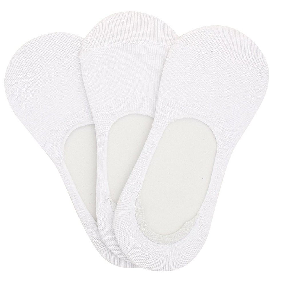 Cotson Unisex Cotton Low Cut Loafer Socks (White, Free Size)  Pack Of 3