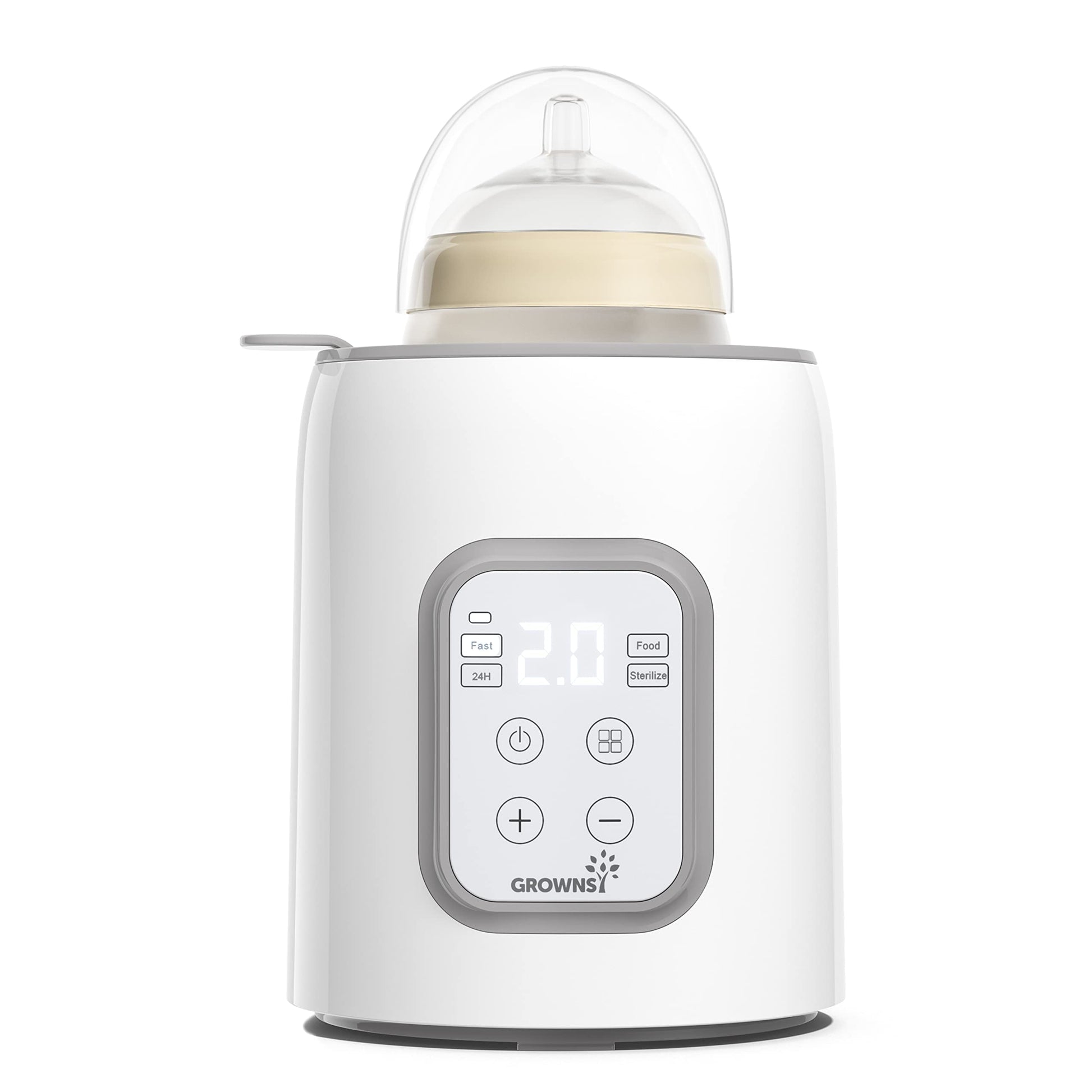 Bottle Warmer, GROWNSY 8-in-1 Fast Baby Milk Warmer with Timer for Breastmilk or Formula, Accurate Temperature Control, with Def