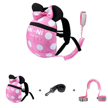 Czsyzczs Toddlers Leash + Anti Lost Wrist Link Child Kids Safety Harness Kids Walking Wristband Assistant Strap Belt (Pink)