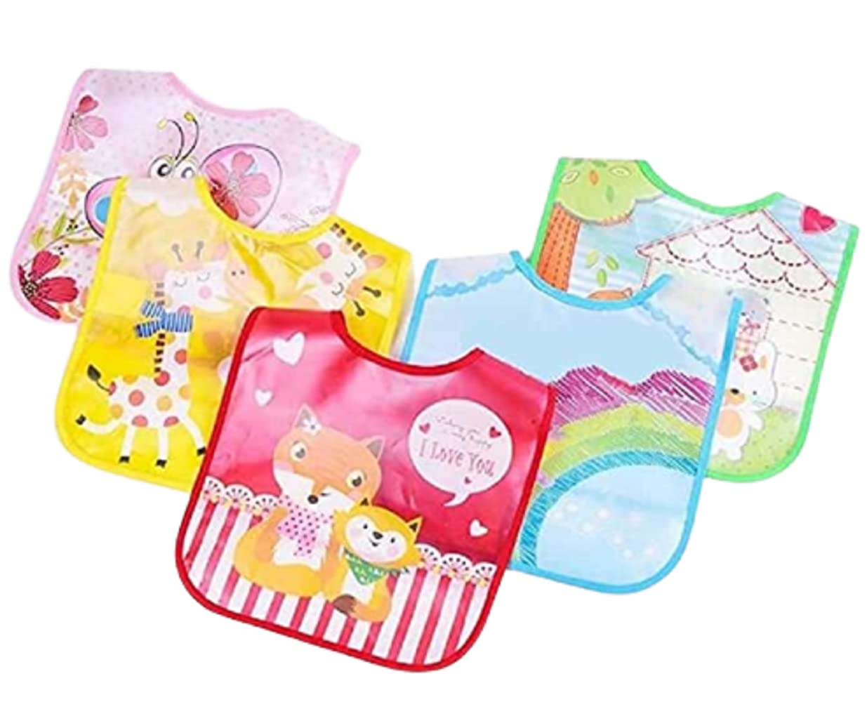 Babygo Waterproof Baby Starter Bibs | Soft & Comfortable Feeding, Teething & Drooling Apron, Gentle On Baby Skin, Absorbent & Wa