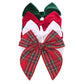 Velvet Plaid Bow Hair Clips and Accessories for Little Girls and Baby Moms - Red Green White Christmas Fable (4 Pack)