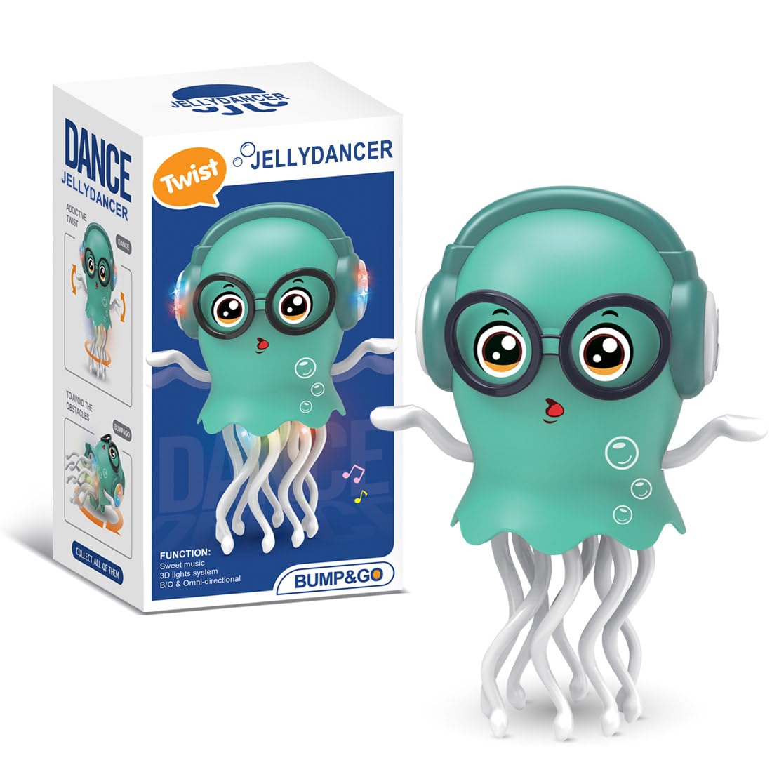 Zonopy Dancing Baby Toy, Crawling Jellydancer Tummy Time Toy, Magic Dancing Music Crawling Toys for 3 4 5 6 7 8 Year Old Kids Bo