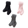 Syga Baby Tights Soft Cotton Leggings For Girls Toddler Solid Knit Stockings Socks Warm Crochet Pants Pack Of 3 (46 Year, Black