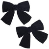 Deeka 2 Pcs 4' Hand-Made Velvet Hair Bows Alligator Clips Hair Accessories For Little Teen Toddler Girls Kids Set Of 2 -Black