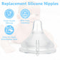 4 Pack Silicone Nipple Compatible With Spectra Bottles, Soft Clear Food Grade Anti-Colic Silicone Spout Nipples Replacement, Slo