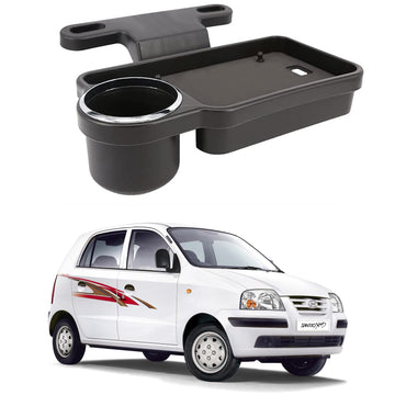 Oshotto (FT04) Foldable Car Auto Headrest Rear Back Seat Table Drink Food Cup Tray Holder Compatible with Hyundai Santro Xing O