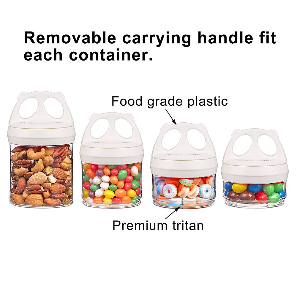 Benelabel Stackable Food Storage Containers With Twist Lock System - Bpa-Free Tritan Containers For Travel, Formula, Protein Pow