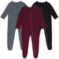 Guisby Baby Footed Long Sleeve Pajamas For Boy, Rayon Double Zippers Sleeper 3-Pack 12-18 Months