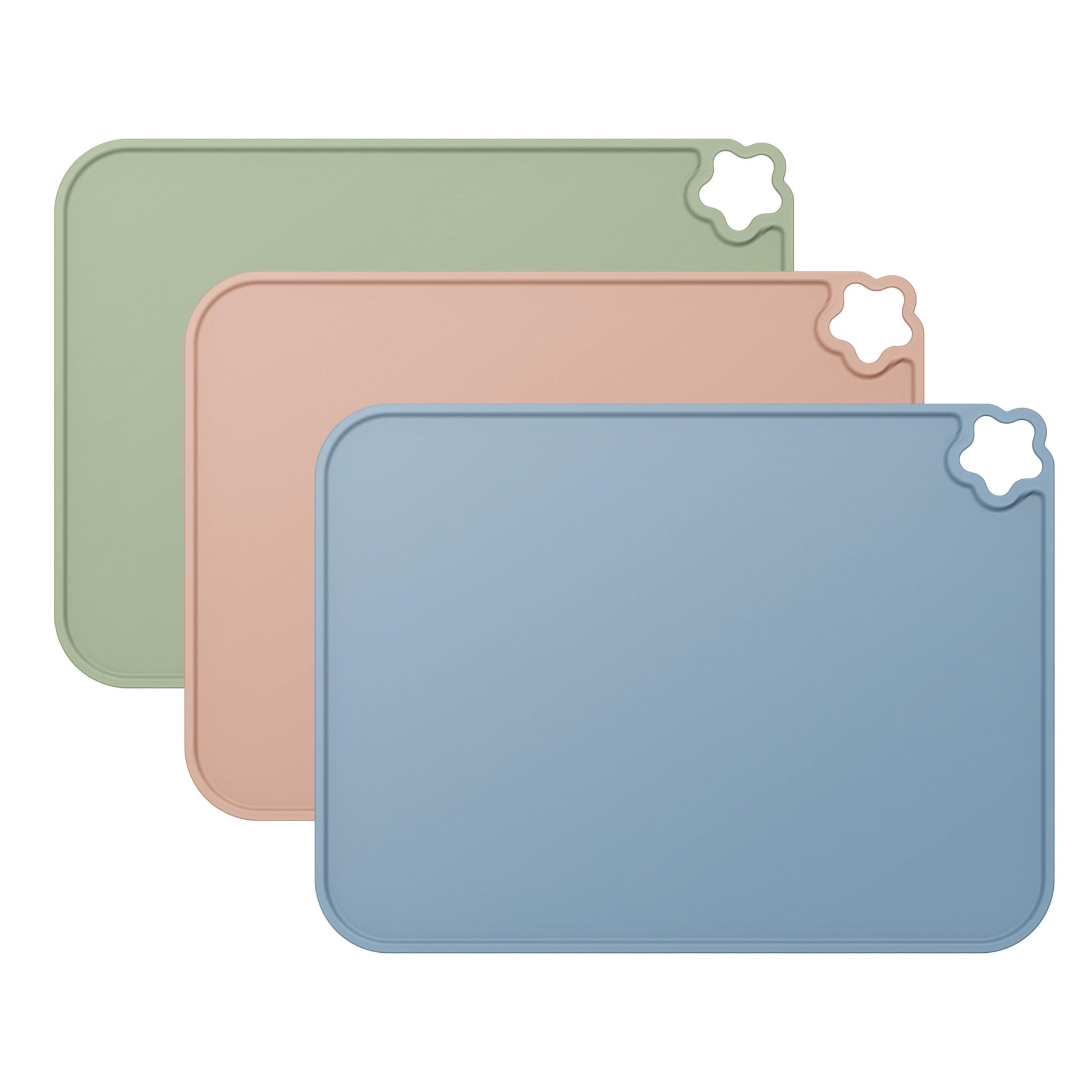 Cutebe Silicone Placemat For Toddles Kids Non-Slip Reusable Portable Kids Placemats For Dinning Table Heat Resistant Placemats,