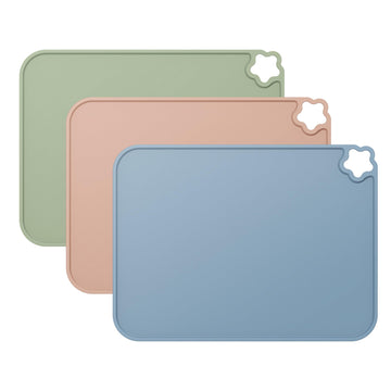 Cutebe Silicone Placemat For Toddles Kids Non-Slip Reusable Portable Kids Placemats For Dinning Table Heat Resistant Placemats,