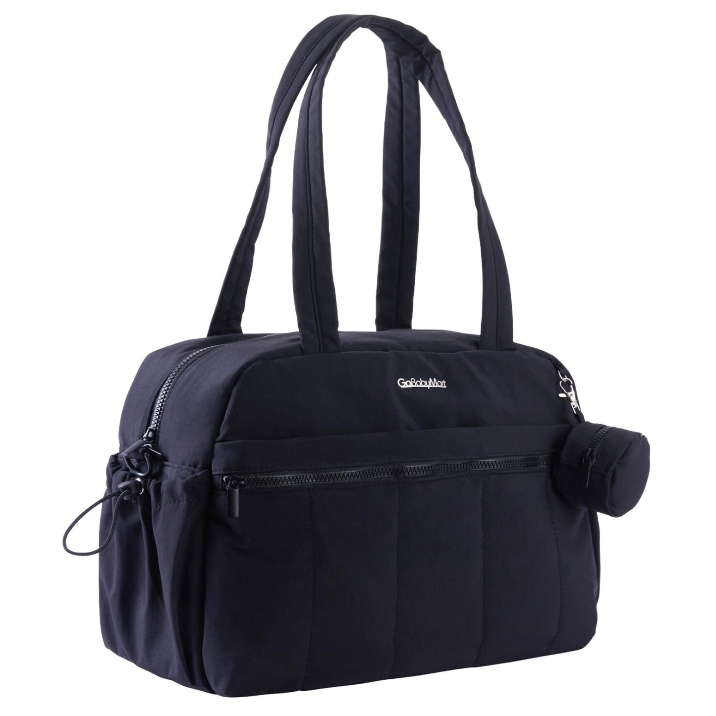 Gobabymart Large Diaper Bag Tote With Changing Pad, Maternity Baby Travel Bag, Hospital Nappy Bags With Wet Pocket (Black)