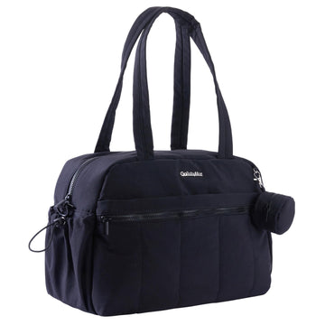 Gobabymart Large Diaper Bag Tote With Changing Pad, Maternity Baby Travel Bag, Hospital Nappy Bags With Wet Pocket (Black)