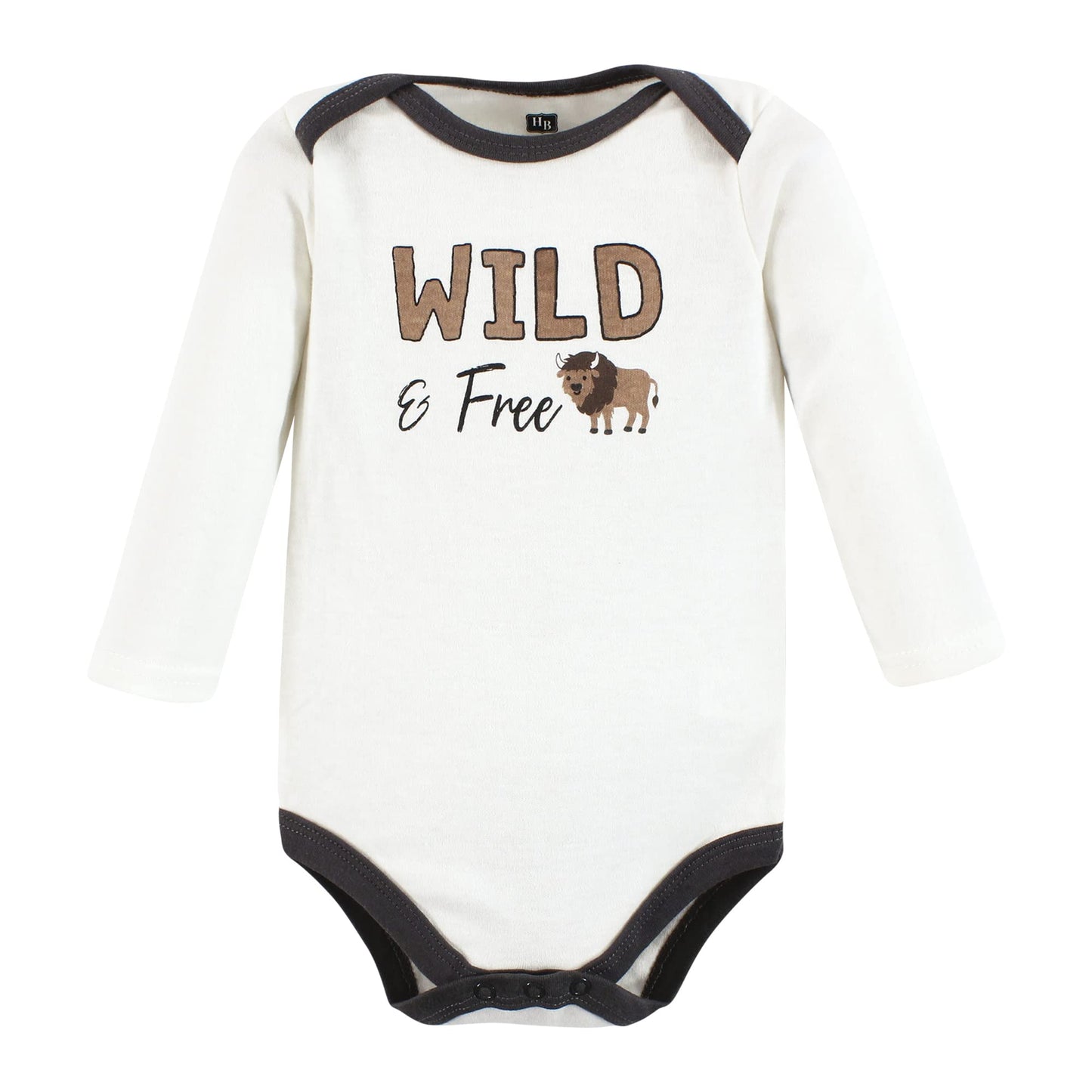 Hudson Baby Unisex Baby Cotton Long-Sleeve Bodysuits, Wild Buffalo 7-Pack, Preemie