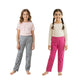 indi weaves Girls Cotton Printed Pyjama Set, Soft Breathable Fabric, Elastic Waist Nightwear, Comfortable Kids Sleepwear, Stylis