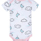 Gerber Baby 8-Pack Short Sleeve Onesies Bodysuits, Clouds, 0-3 Months