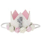 Golden Swallow 1St Birthday Crown Baby Girl Flower Tiara Headband Birthday Party Hairband