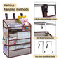 Wishjazz Xl Hanging Diaper Caddy Organizer For Changing Table, Crib, Playard, Wall, Reinforced 3-Tier Diaper Caddy With Mesh Poc