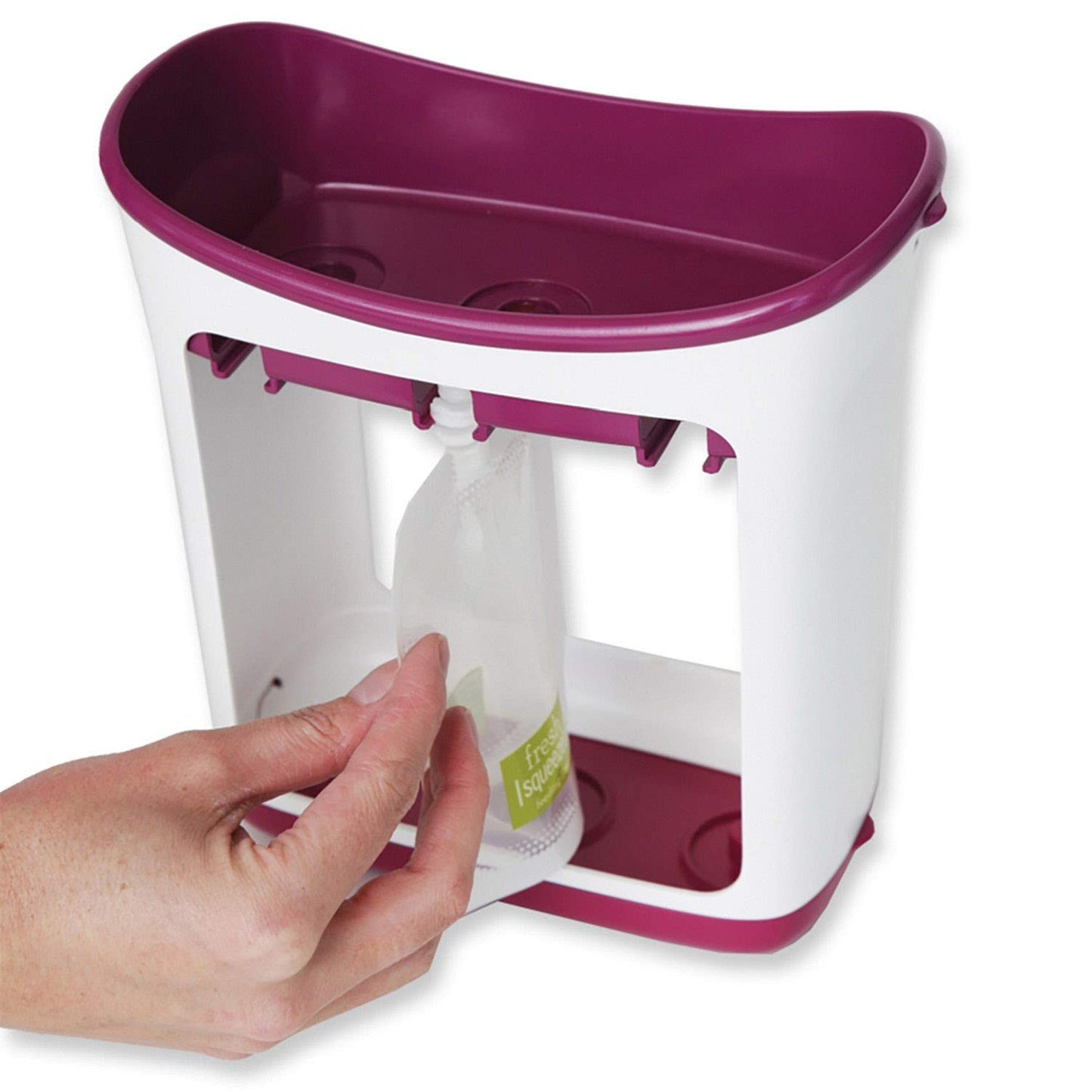 Infantino Squeeze Station, Baby Food Maker & Pouch Filler, Fill 3 Reusable Pouches at Once, Easy to Use, Dishwasher Safe, Homema
