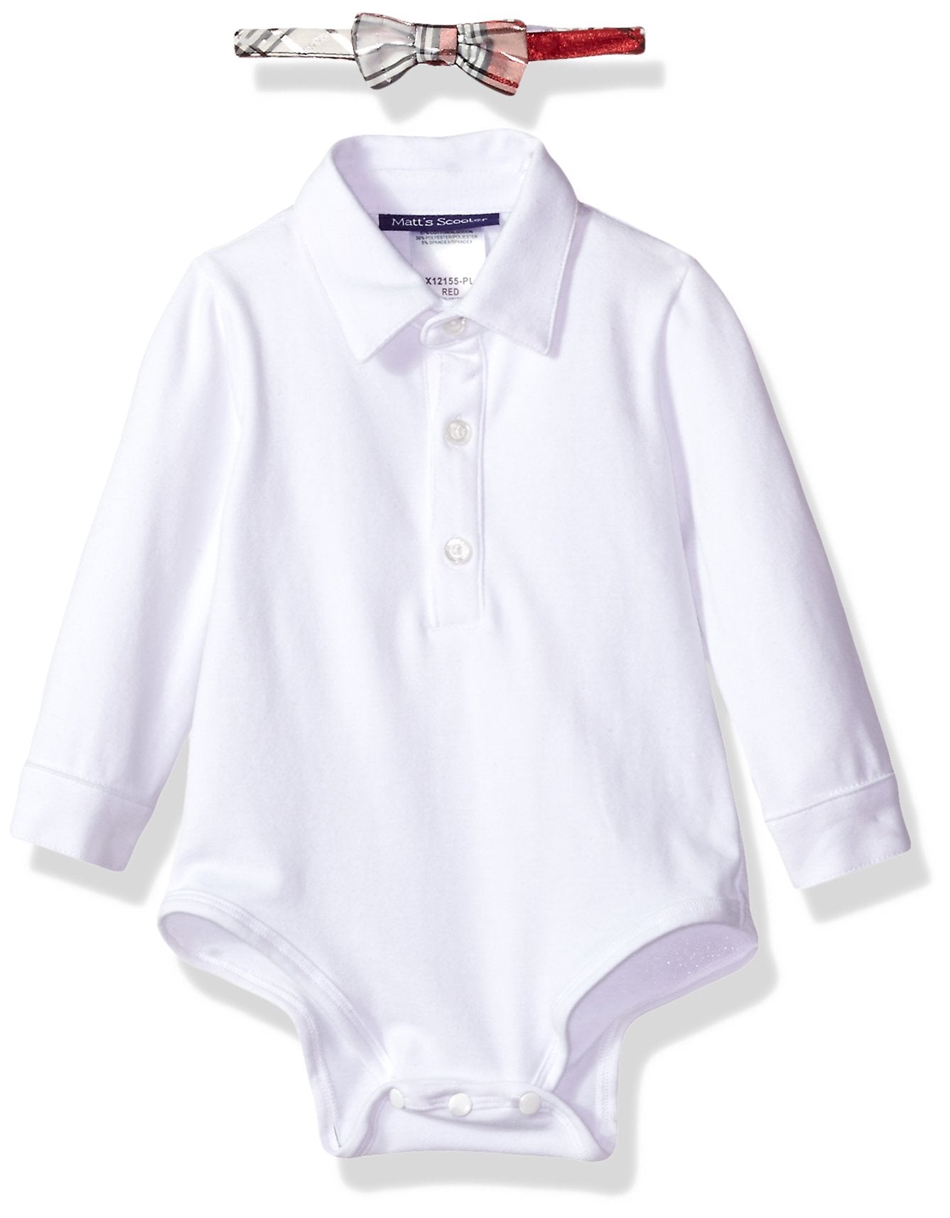 Bonnie Baby Girls Boys' 4 Pc Vested Pant Set, Red/White, 24 Months