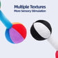 Jollybaby Soft Plush Stuffed Baby Dumbbell Rattle Toys for 0-3-6 Months Newborn, High Contrast Colorful Sensory Rattles Weights