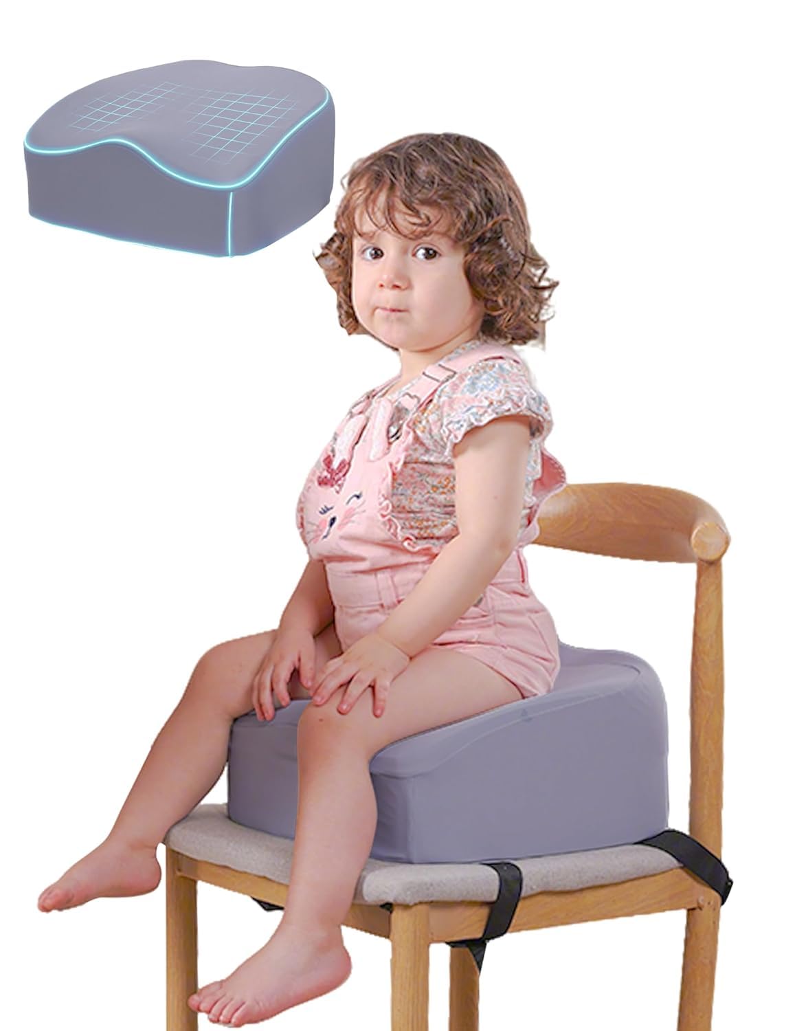 Babelio Ergo-Designed Booster Seat for Kitchen Chair, Promote Proper Upright Posture, Toddler Booster Seat for Dining Table, Rem