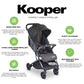 Joovy Kooper Lightweight Baby Stroller Featuring Removable, Swing-Open Tray, Big Wheels, Reclining Seat With Footrest, Extra-Lar
