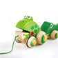 Hape Pull Along Frog Family with Anti-Rollover Wheels, Toddler Push and Pull Toys