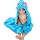 TONWHAR Cotton Animal Face Hooded Towel,Baby Soft Terry Hooded Bath Towel for Toddler Boys Girls 06 Year (Elephant)