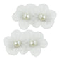 White Flower Hair Clips for Toddler Girls with Small 1.4 Inches Alligator Clip