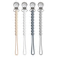 Pacifier Clip For Boys Girls - Moribox 4 Pack Paci Clip Soothie Baby Binky Holder For Shower Gift Birthday (Beige+White+Dgrey+Lg