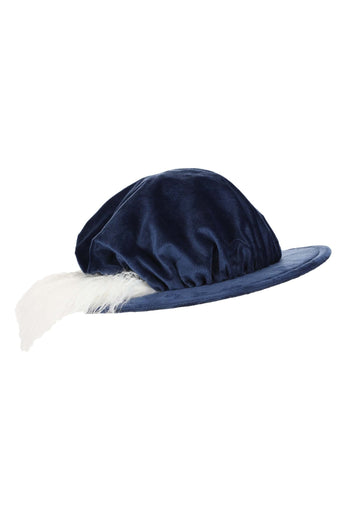 elope Disney Prince Charming Blue Feather Hat with Adjustable Fit, Officially Licensed