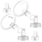 2X 15 Mm Maymom Two-Piece Wide Neck Pump Parts Compatible With Spectra S1,Spectra S2 Pumps And 2 Valves; Incl Wide Mouth Flanges