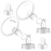 2X 15 Mm Maymom Two-Piece Wide Neck Pump Parts Compatible With Spectra S1,Spectra S2 Pumps And 2 Valves; Incl Wide Mouth Flanges