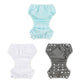 Alvababy Baby Swim Diapers 3Pcs Large Size Reuseable Washable & Adjustable For Swimming Lesson & Blue Gray White 3Zswy18