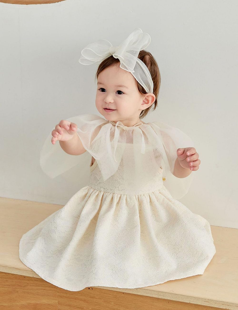 Asphinien Lace Big Bow Baby Girls Headband Floral Hair Band Toddlers Newborn Infants Christening Baptism Party Hair Accessories