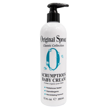 Original Sprout Scrumptious Baby Cream, Baby Lotion & Butt Cream With Zinc, Diaper Rash Cream For Babys Sensitive Skin, 12 Oz. B