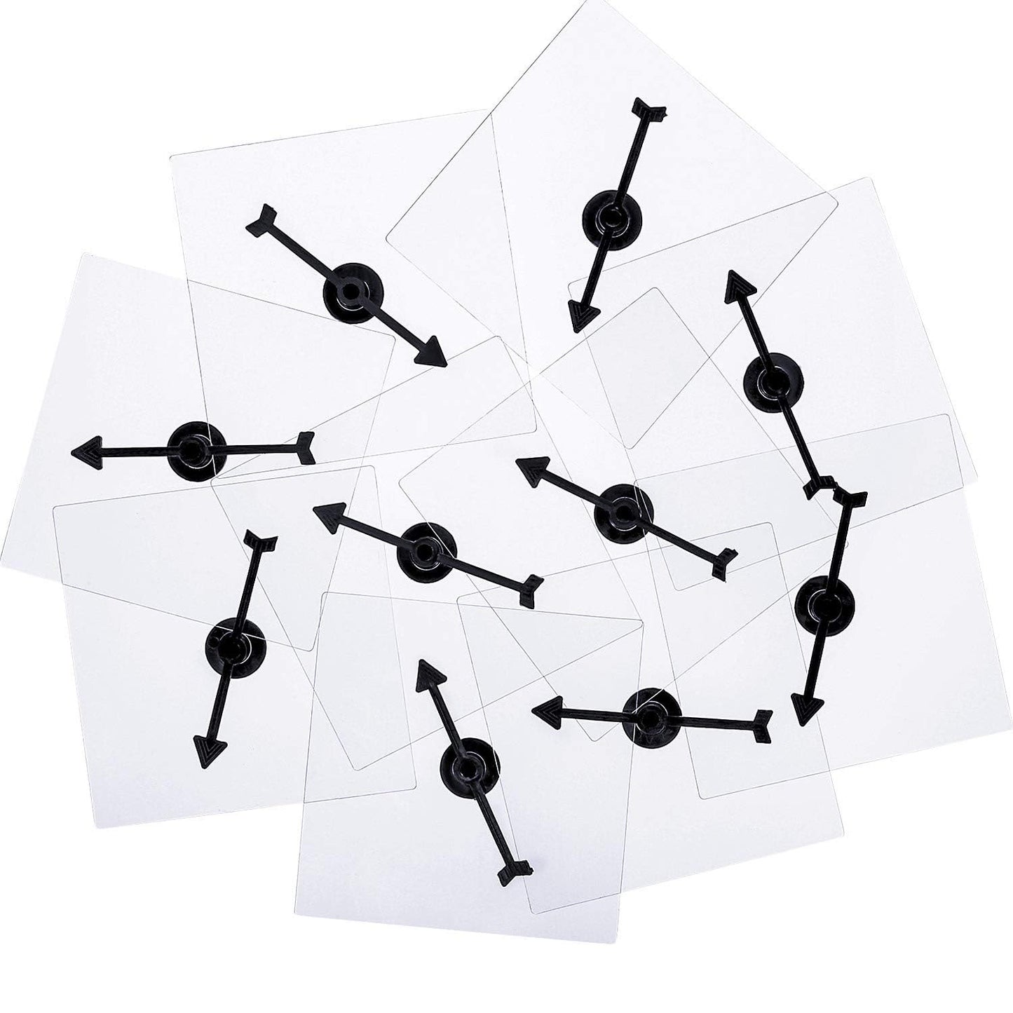 Gejoy 40 Pack Transparent Spinners for Classroom Clear Spinners Dry Erase Math Game with Rotating Arrow