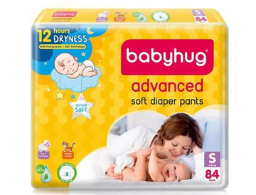 Babyhug Advanced Soft Infant Diaper Pants, Small (4 To 8 Kg)  84S Pack, 1 Count