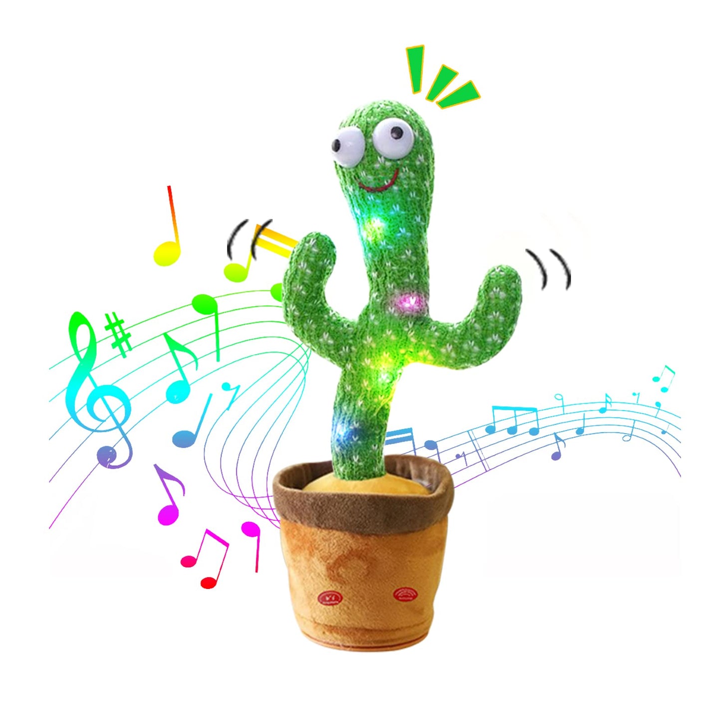 BIGHAKI808 Talking Cactus Toy, Dancing Cactus Repeats What You Say Electronic Dancing Cactus with Lighting Recording Mimicking C