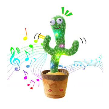 BIGHAKI808 Talking Cactus Toy, Dancing Cactus Repeats What You Say Electronic Dancing Cactus with Lighting Recording Mimicking C