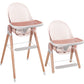 Children Of Design Classic Non-Reclinable 6 In 1 Wooden High Chair - Pink
