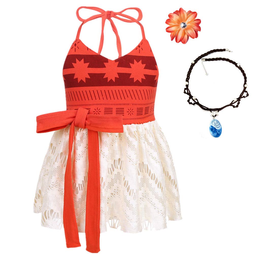 Lovely Mermaid Baby Girls Princess Dress Costume Onesie Romper Bodysuit Halloween Christmas Dress Up (E66,3-4T)