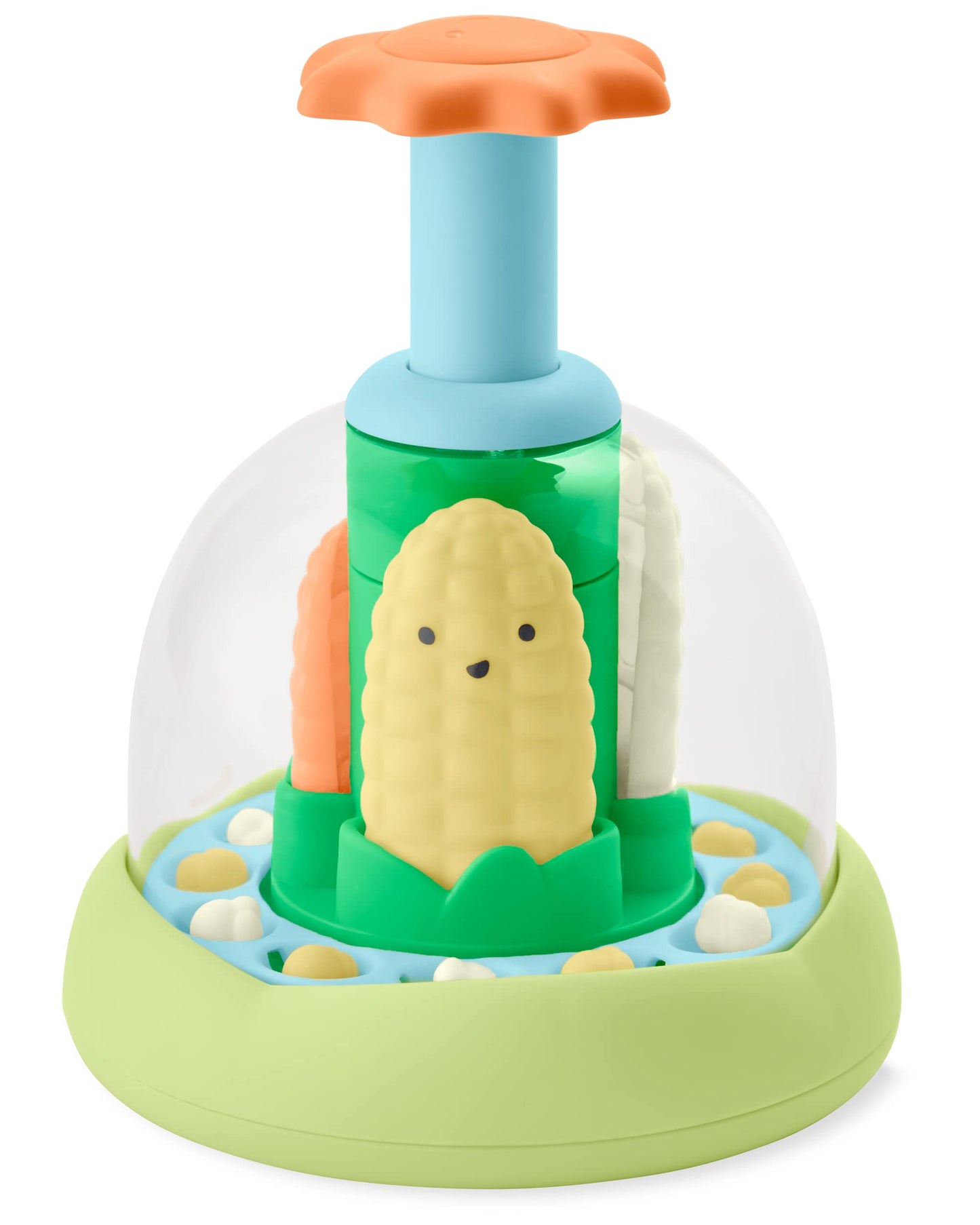 Skip Hop Press & Spin Baby Toy, Farmstand Whats Poppin Corn Spinner