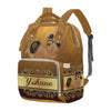 M Yescustom Personalized Name Diaper Bag Backpack, Brown Crown Diaper Baby Bags For Mom & Dad, Portable Travel Back Pack Baby Sh