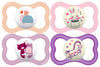 Mam Air Day & Night Baby Pacifier, For Sensitive Skin, Glows In The Dark, 16+ Months, Girl, 4 Count